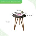 Ver imagem 3 de Mesa Lateral Corinto 100% MDF 70 cm Preto