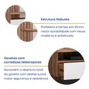 Ver imagem 6 de Painel Ripado para TV até 65 Polegadas com LED 220cmx165cm 3 Gavetas Nichos Bp Yescasa Solanum/Branco