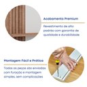 Ver imagem 7 de Painel para TV até 65 Polegadas com LED 3 Gavetas Nichos Ripado BP 165x220cm YesCasa