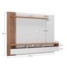 Painel para Tv 75 Polegadas com Led Ripado 3 Gavetas e Nichos - 3