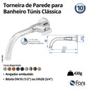 Ver imagem 3 de Torneira de Parede Banheiro Champanhe Túnis Clássica 262