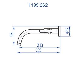 Torneira de Parede Banheiro Champanhe Túnis Clássica 262 - 7