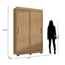Ver imagem 4 de Guarda Roupa 136m com 02 Portas de Correr - Nature Móveis Leão