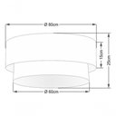 Ver imagem 4 de Plafon Duplo Cilíndrico Vivare Md-3021 Cúpula Tecido 80x60cm - Bivolt Azul-bebê-branco 127/220v