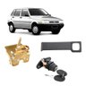 Kit Fechadura Cilindro Maçaneta Porta Mala Fiat Uno 96 a 04 - 1