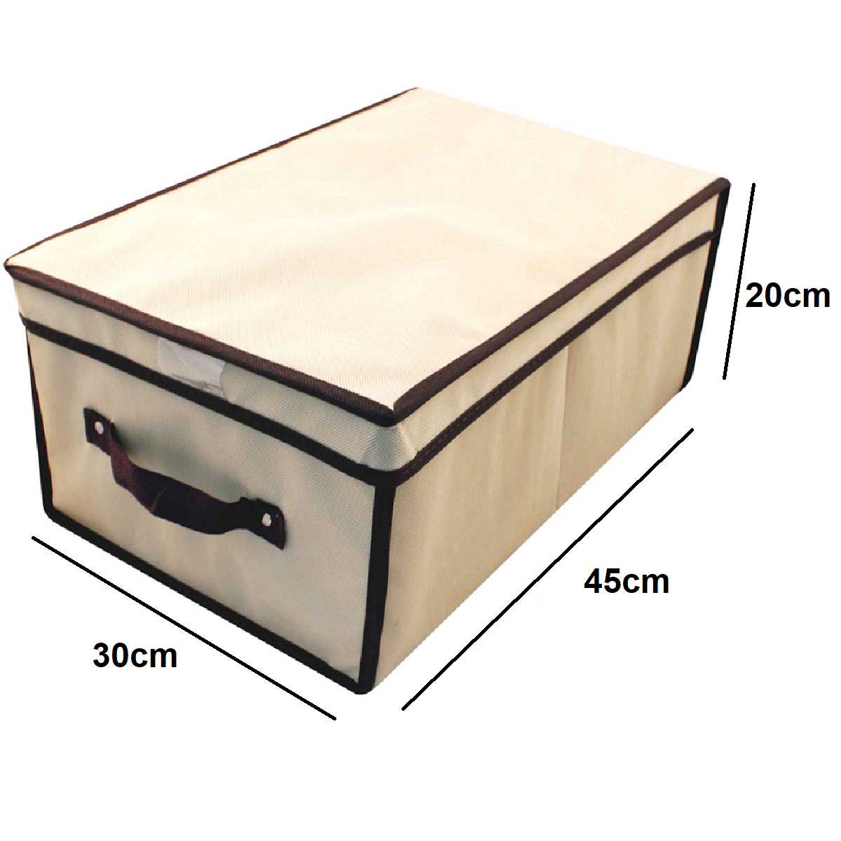 Caixa Organizadora Rígida Casita com Tampa 45x30x20cm 6un Cor:bege - 4