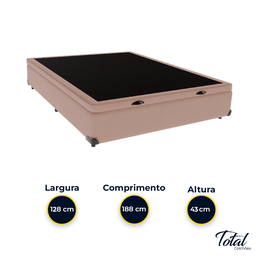Cama Box Baú Viúvo Suede Bege - 4