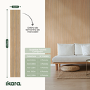 Ver imagem 5 de Kit 2 Painel Ripado de Madeira Natural Acústico Ikara - 270x32cm