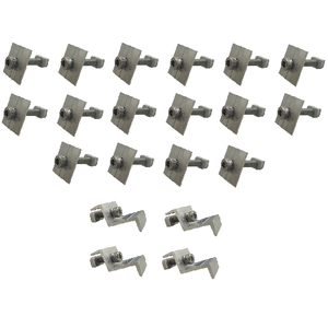 Kit 20un Grampo 16 Intermediários e 4 Finais Painel Placa Solar