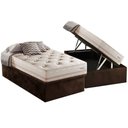 Ver imagem 1 de Cama Box Baú Solteiro: Colchão Molas Herval Maxspring Scotland + Base CRC Suede Brown(88x188)