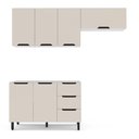 Ver imagem 1 de Cozinha Compacta 250051 3 Peças Meena Branco Creme Politorno Móveis