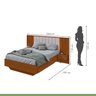 Cama Casal 140cm com Usb, Usb-c 2 Mesa de Cabeceiras Solaris - 4