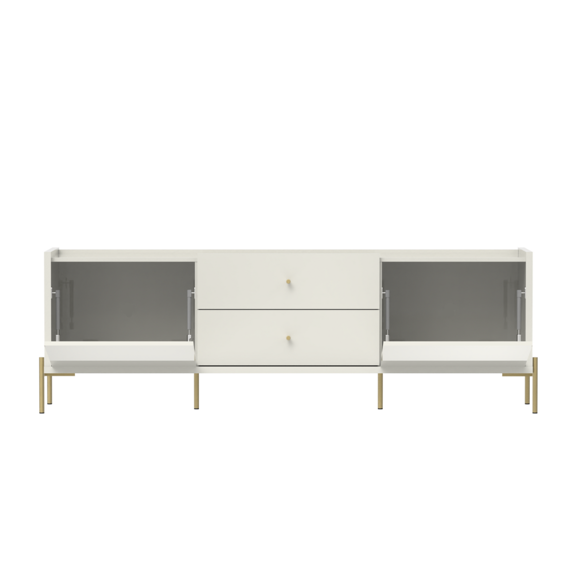 Rack para TV até 75 Polegadas com Pés em Aço Carbono e Pintura Metalizada 180cm Jasper - 7