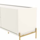 Ver imagem 6 de Rack para TV até 75 Polegadas MDF 182,5cm Carbono e Pintura Metalizada Jasper Branco