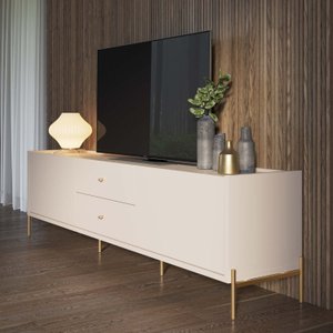 Rack para TV até 75 Polegadas com Pés em Aço Carbono e Pintura Metalizada 180cm Jasper