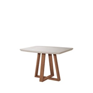 Mesa Bennett Retangular 115cm com Tampo de Vidro