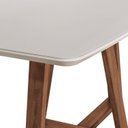Ver imagem 4 de Mesa Bennett Retangular 180cm com Tampo de Vidro Branco/Marrom/Off White Fosco
