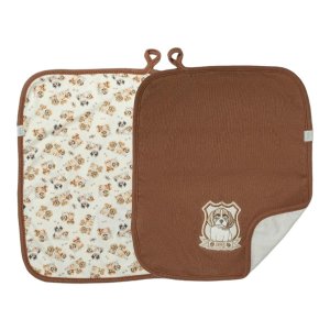 Kit 2 Babinhas Paninho de Boca Bebê Doguinhos Marrom - Hug: Marrom
