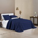 Ver imagem 3 de Jogo King Size Istambul Colcha Poppy 03 Pecas Dupla Face 300 Fio Super Luxuosa:AZUL