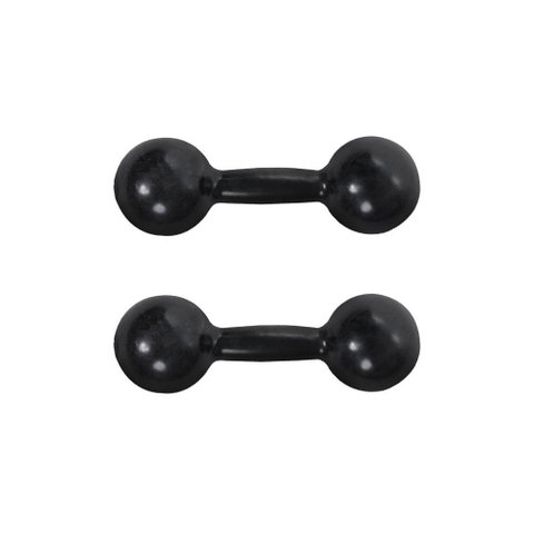 Par de Halter Bola Emborrachado 4kg Academia Treino Ar Livre