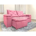 Ver imagem 3 de Sofá 3 e 4 Lugares Retrátil e Reclinável 2,30 Metros Alpoim Estofados Rose 607 Athenas