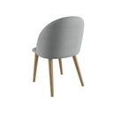 Ver imagem 2 de Cadeira para Sala de Jantar Escritório Estofada Madeira Maciça Ergonômica Ediane Cinza/Mel