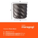 Ver imagem 3 de Vaso Maragogi Preto 30 Terrano