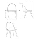 Ver imagem 4 de Cadeira para Sala de Jantar Escritório Estofada Madeira Maciça Ergonômica Ediane Cinza/Mel