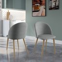 Ver imagem 3 de Cadeira para Sala de Jantar Escritório Estofada Madeira Maciça Ergonômica Ediane Cinza/Mel
