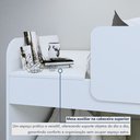 Ver mais imagens de Beliche Solteiro com Escrivaninha e LED Cantos Arredondados Olga Branco