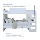 Ver imagem 4 de Beliche Solteiro Cantos Arredondados com Led Olga