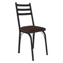 Ver imagem 2 de Kit com 2 Cadeiras de Jantar Aço Tubular 141 Sf Preto/imbuia - Movelpolo