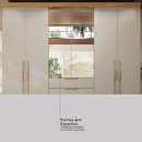 Ver imagem 4 de Guarda Roupa Casal Giardino 6 Portas 4 Gavetas Amêndola/Nude Prime com Espelho e Pés - Demóbile