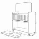 Ver imagem 2 de Mini Berço Móvel com Colchão Incluso Design Moderno Branco Moblis Móveis