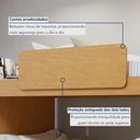 Ver imagem 5 de Beliche Solteiro com Escrivaninha e LED Cantos Arredondados Olga Marrom Amêndoa Clean