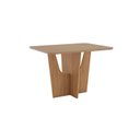 Ver imagem 1 de Mesa Vértice 120cm Canto Arredondado com Vidro Marrom/Nature
