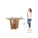 Ver imagem 3 de Mesa Vértice 120cm Canto Arredondado com Vidro Marrom/Nature