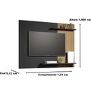 Ver imagem 3 de Painel para Sala Quarto para Tv Smart até 55 Polegadas Eliana 71 - Cores - Comprar Moveis em Casa:pr