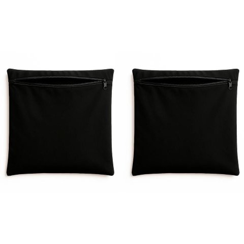 Kit 2 Capa de Almofada 42cm Decorativa Suede Sofá Poltrona Cor:preto