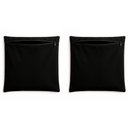 Ver imagem 1 de Kit 2 Capa de Almofada 42cm Decorativa Suede Sofá Poltrona Cor:preto