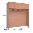 Ver imagem 4 de Guarda Roupa Modulado Ponte 4 Portas 2450x1730mm Setiba Plus Rimo Carvalho/carvalho