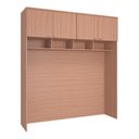 Ver imagem 1 de Guarda Roupa Modulado Ponte 4 Portas 2450x1730mm Setiba Plus Rimo Carvalho/carvalho