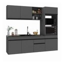 Ver imagem 4 de Cozinha Modulada Compacta Suspensa 7 Portas MDF MDP 211,5cm