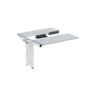 Ver imagem 1 de Complemento de Mesa Plataforma para Coworking para 2 Pessoas 110x140 110cm Industrial Cinza e Branco