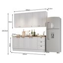 Ver imagem 4 de Cozinha Americana 4 Peças com Balcão 120cm e Tampo Branco/Nature - Móveis Henn