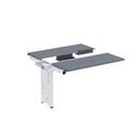 Ver imagem 1 de Complemento de Mesa Plataforma para Coworking para 2 Pessoas 110x140 110cm Industrial Grafito e Branco Cinza