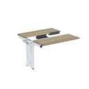 Ver imagem 1 de Complemento de Mesa Plataforma para Coworking para 2 Pessoas 110x140 110cm Industrial Noce Naturalle e Branco Marrom/Marromle