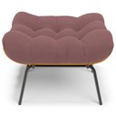 Ver imagem 4 de Poltrona Costela L02 com Puff Sala de Estar Suede Rosê - Lyam Decor