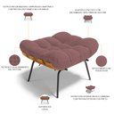 Ver imagem 6 de Poltrona Costela L02 com Puff Sala de Estar Suede Rosê - Lyam Decor
