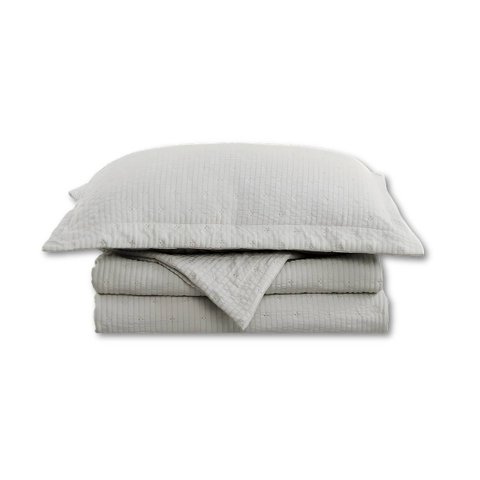 Colcha Matelassê - King Size - Pliê - Cinza - C/ Porta Travesseiro - Camesa